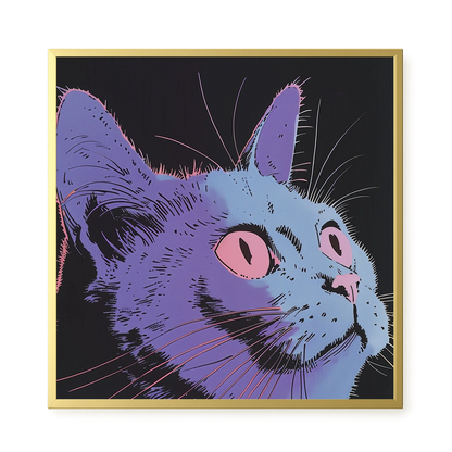 Neon Dream Cat Canvas Print