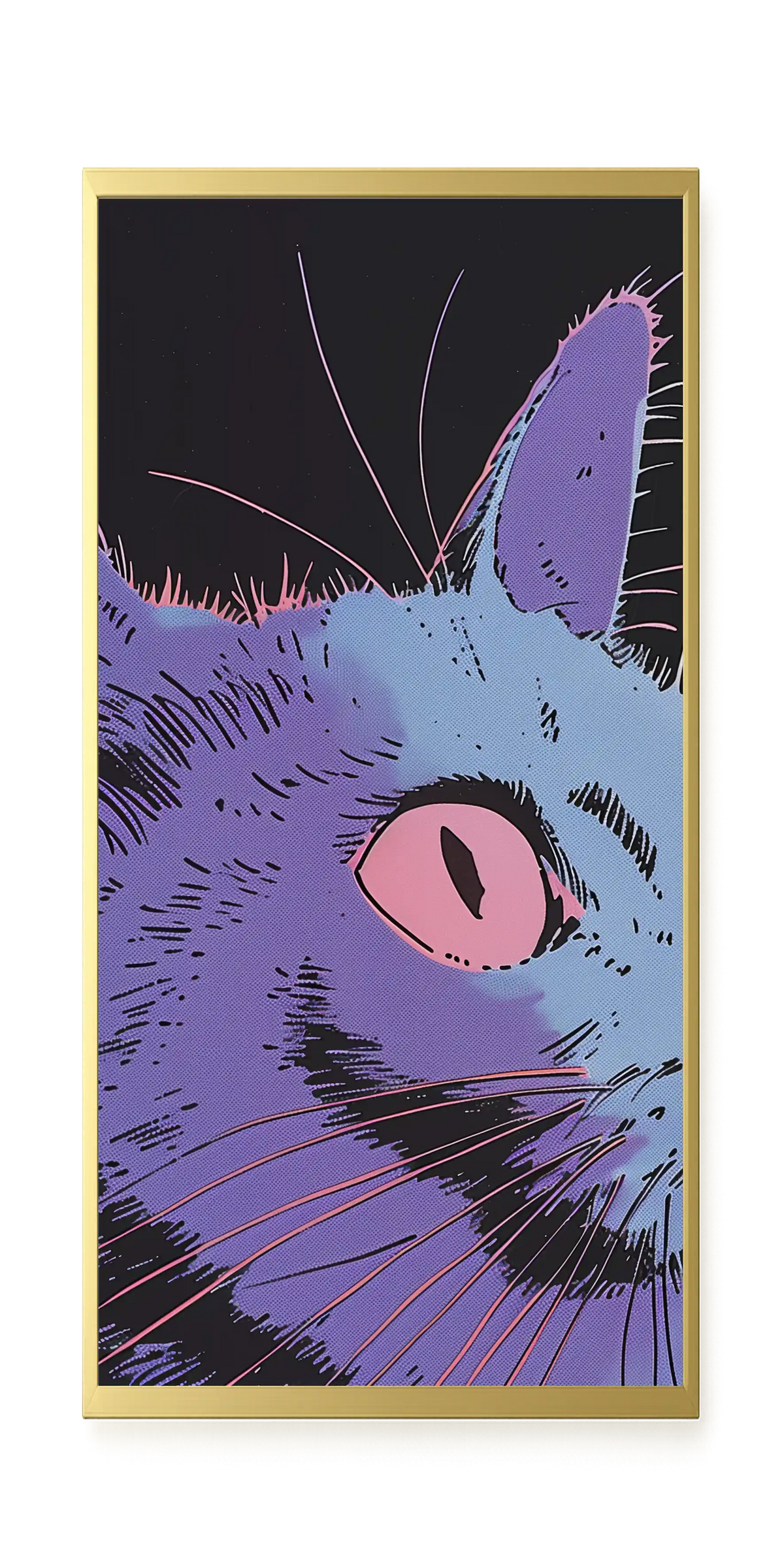 Neon Dream Cat Canvas Print
