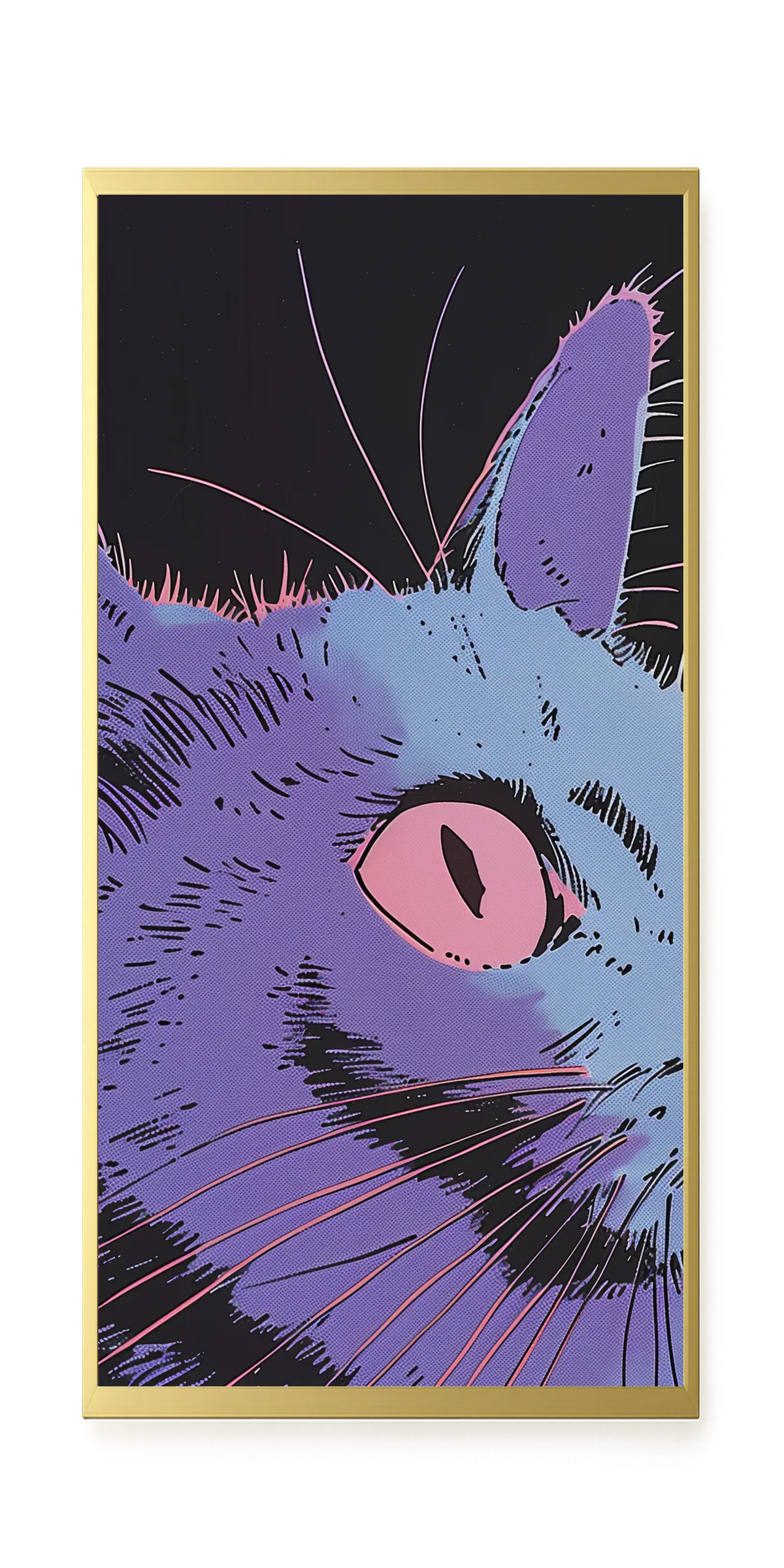 Neon Dream Cat Canvas Print