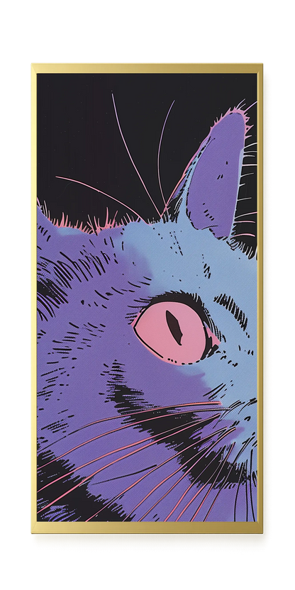 Neon Dream Cat Canvas Print