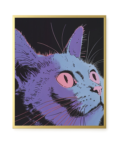Neon Dream Cat Canvas Print