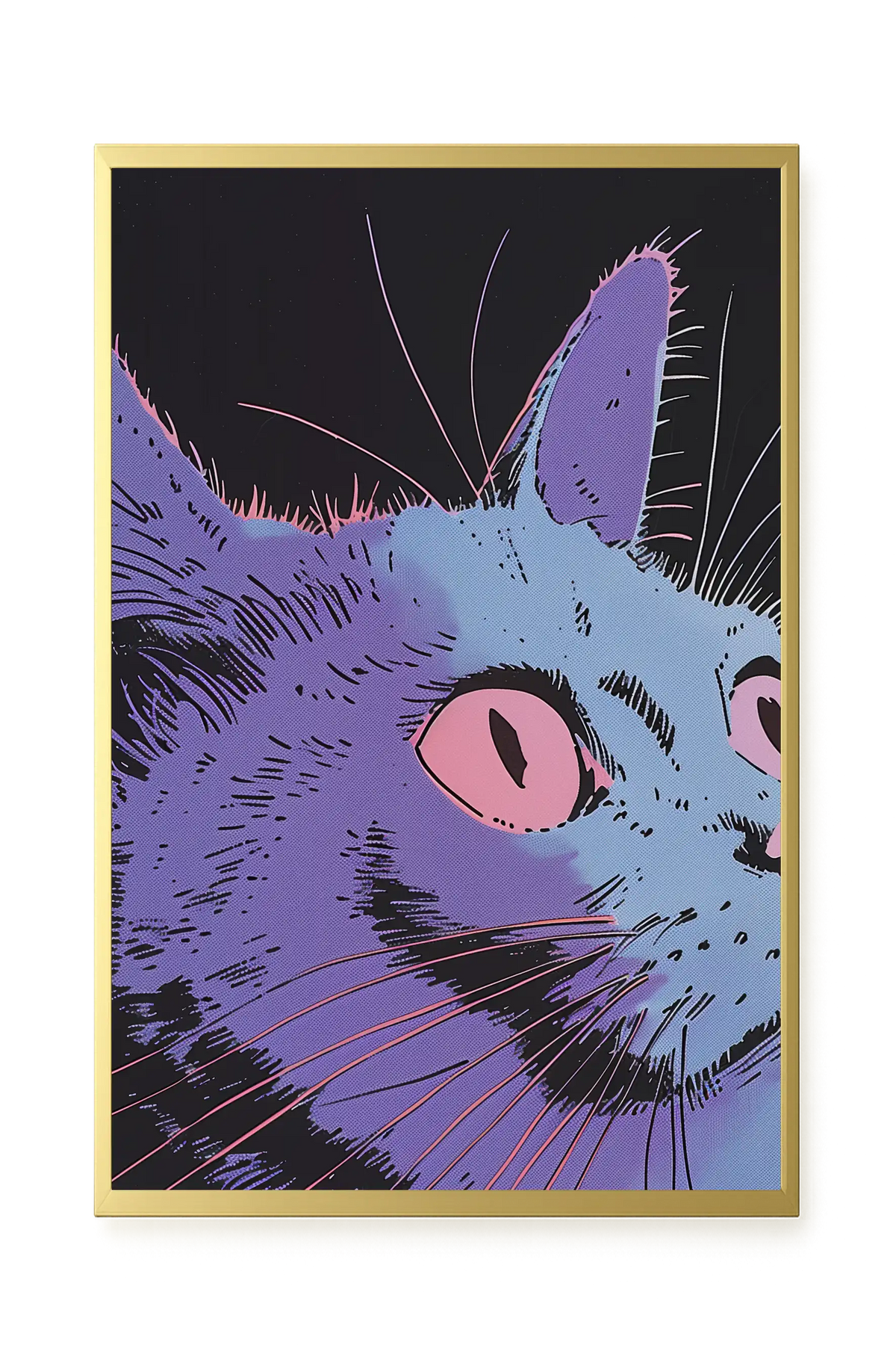 Neon Dream Cat Canvas Print