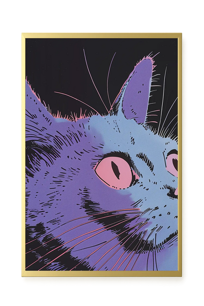 Neon Dream Cat Canvas Print