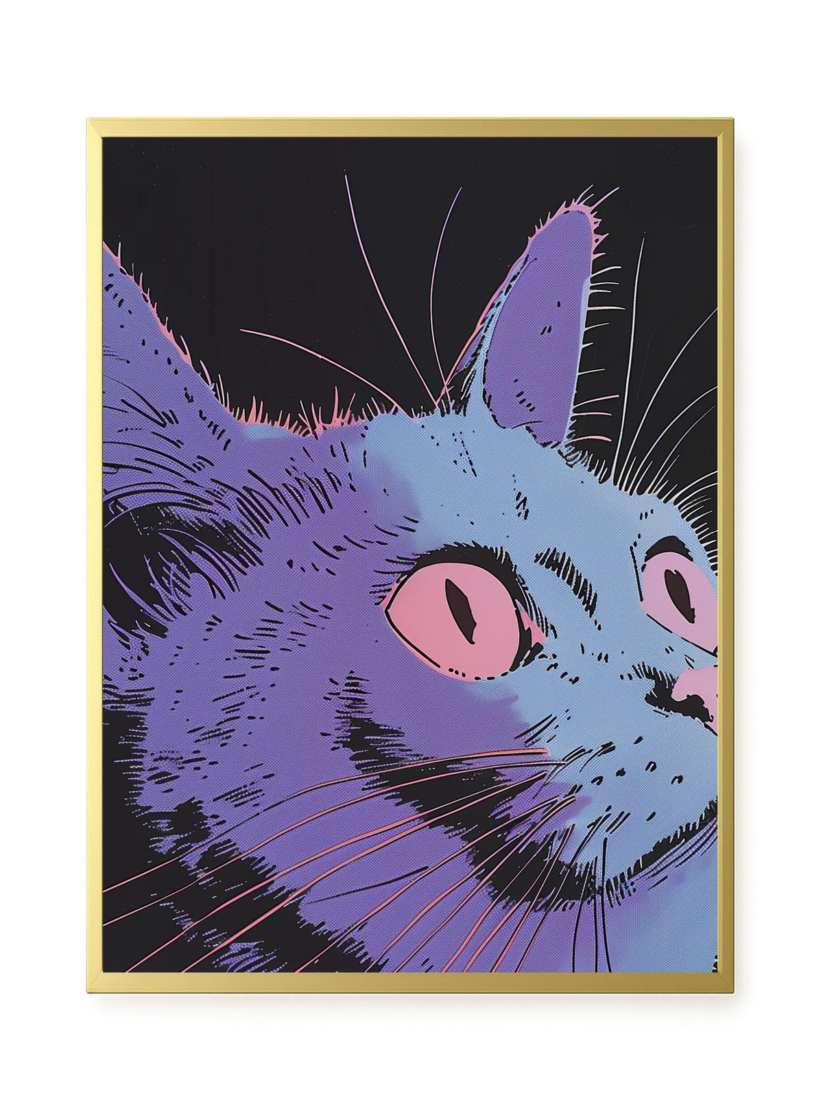 Neon Dream Cat Canvas Print