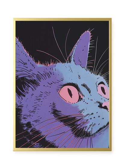 Neon Dream Cat Canvas Print