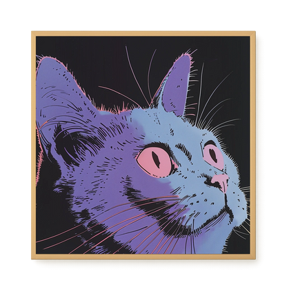 Neon Dream Cat Canvas Print