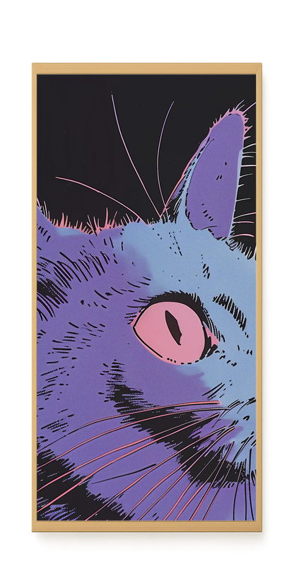 Neon Dream Cat Canvas Print