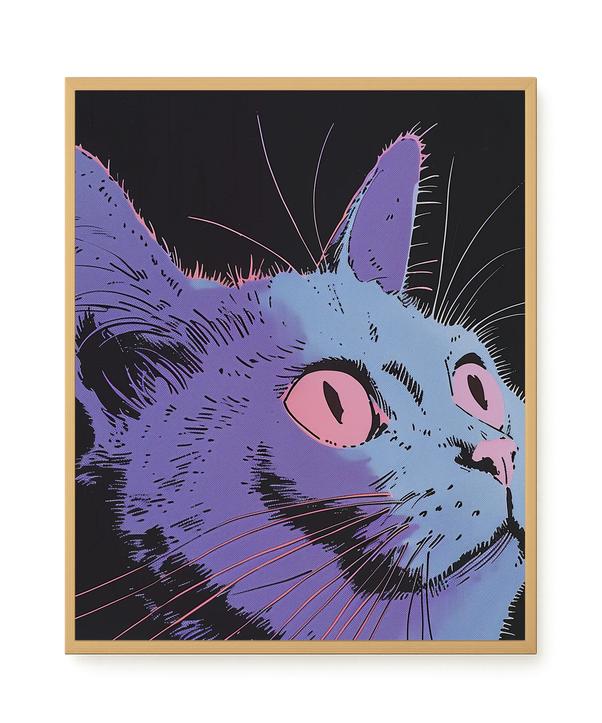 Neon Dream Cat Canvas Print