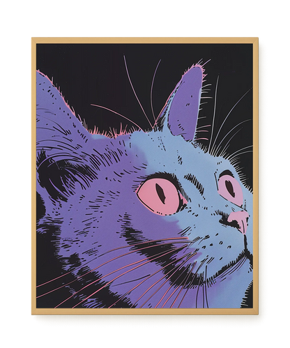 Neon Dream Cat Canvas Print