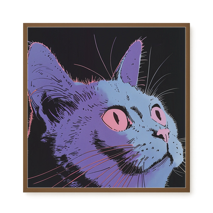 Neon Dream Cat Canvas Print