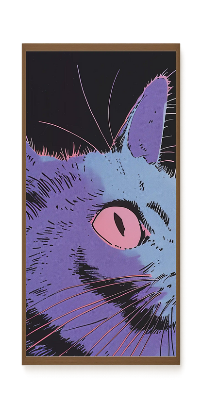 Neon Dream Cat Canvas Print