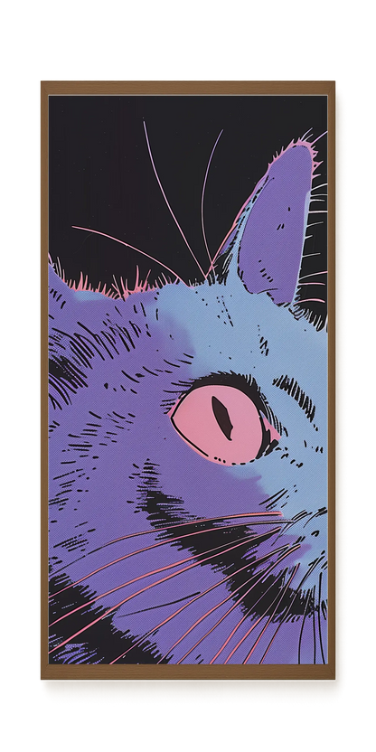 Neon Dream Cat Canvas Print