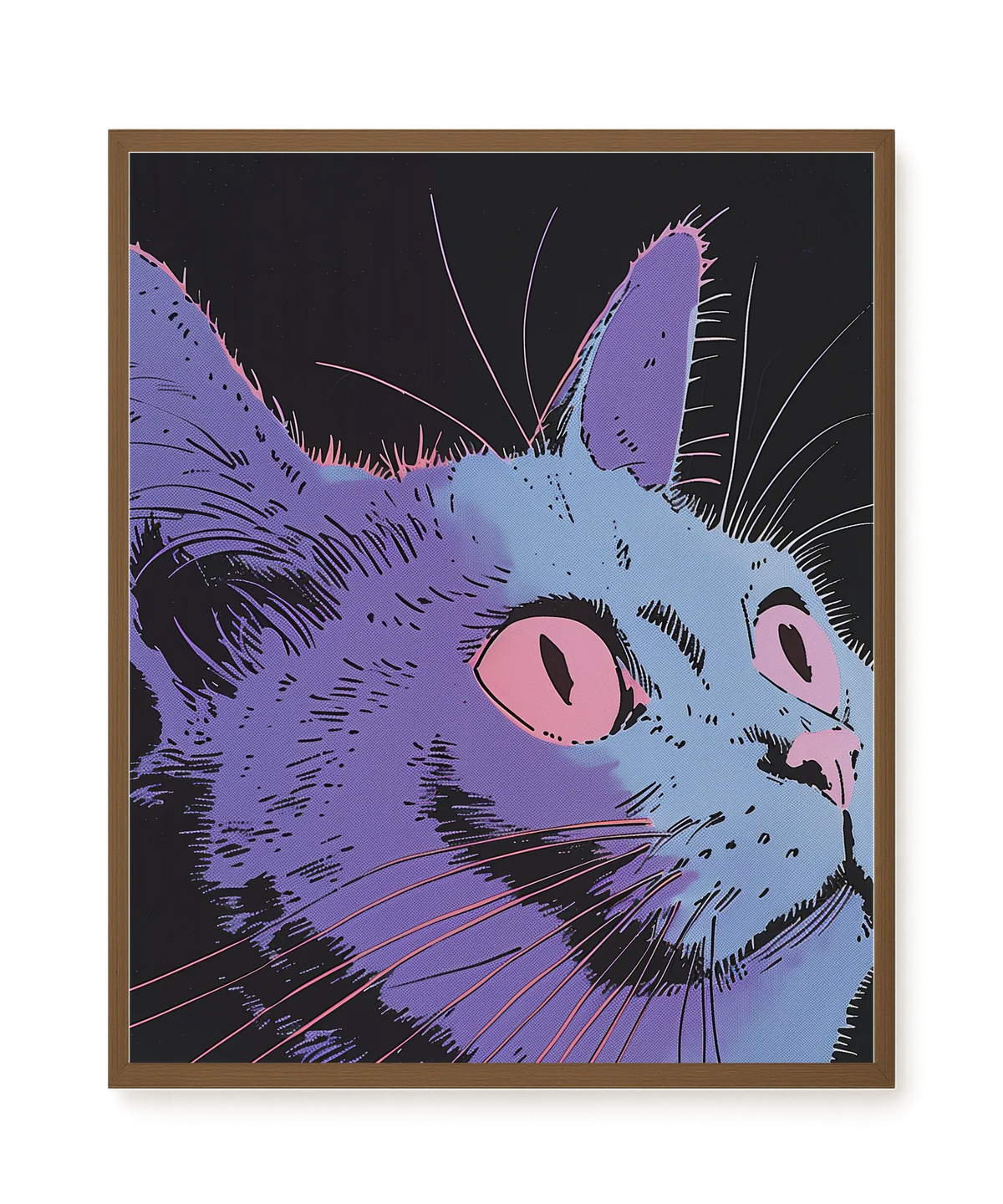 Neon Dream Cat Canvas Print