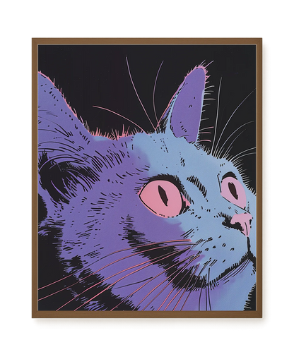 Neon Dream Cat Canvas Print
