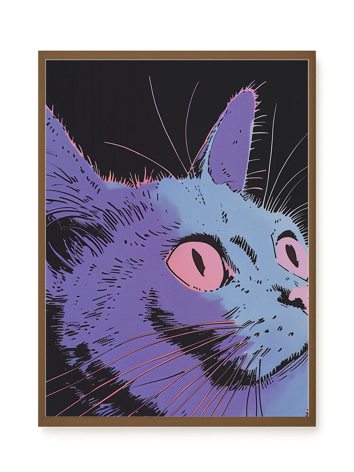 Neon Dream Cat Canvas Print