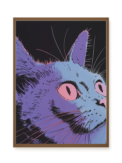 Neon Dream Cat Canvas Print