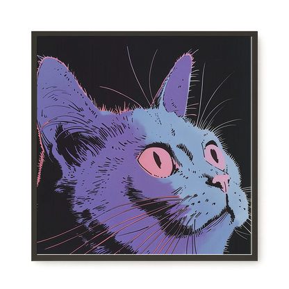 Neon Dream Cat Canvas Print