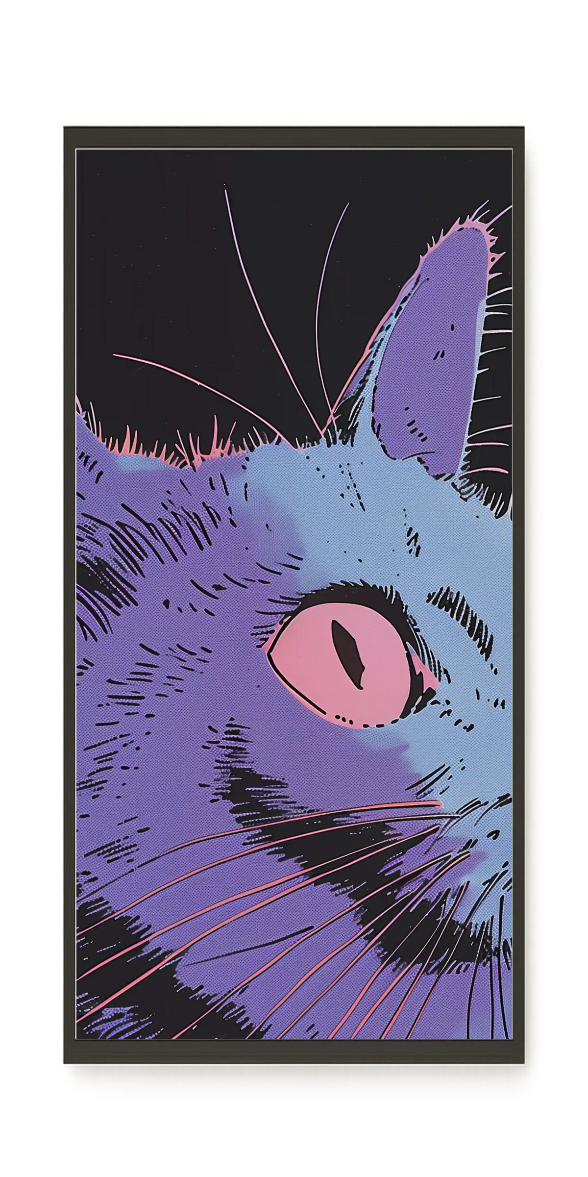 Neon Dream Cat Canvas Print