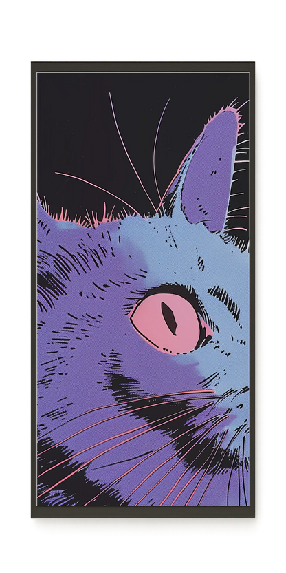 Neon Dream Cat Canvas Print