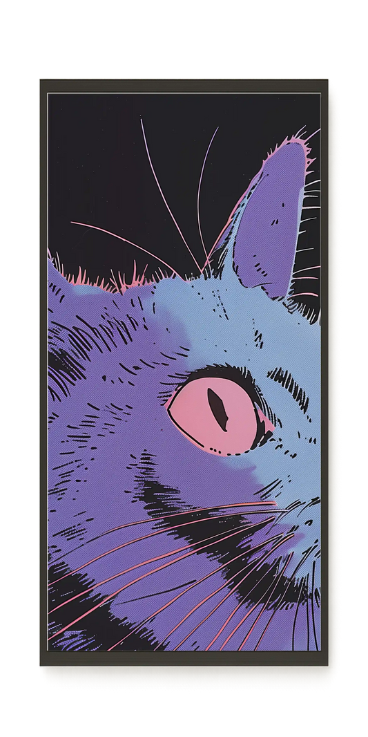 Neon Dream Cat Canvas Print
