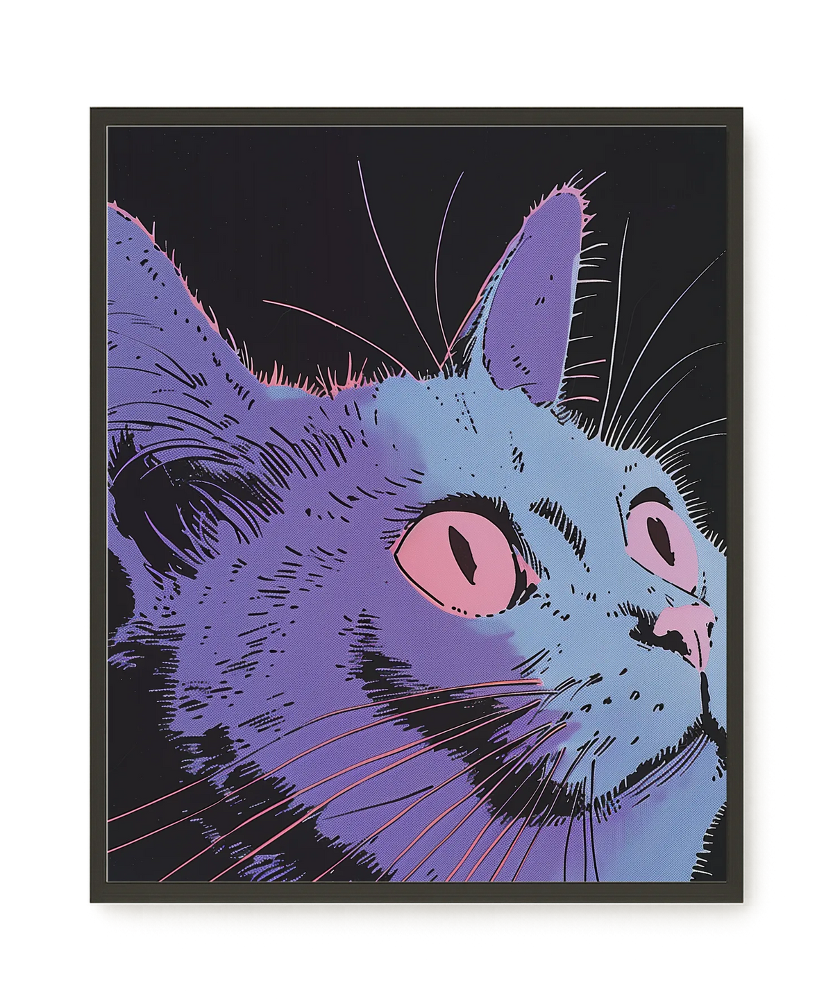 Neon Dream Cat Canvas Print