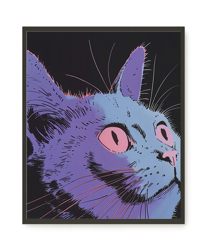 Neon Dream Cat Canvas Print
