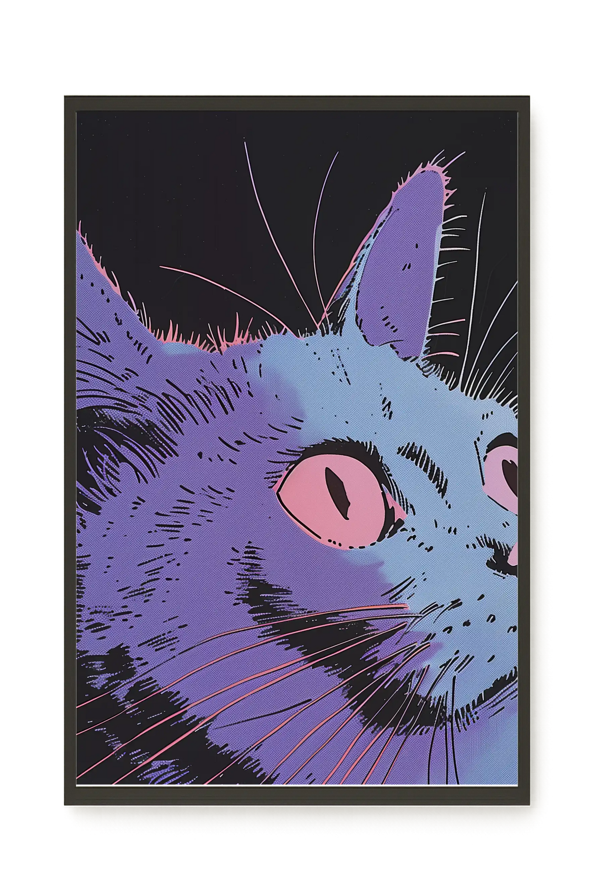 Neon Dream Cat Canvas Print
