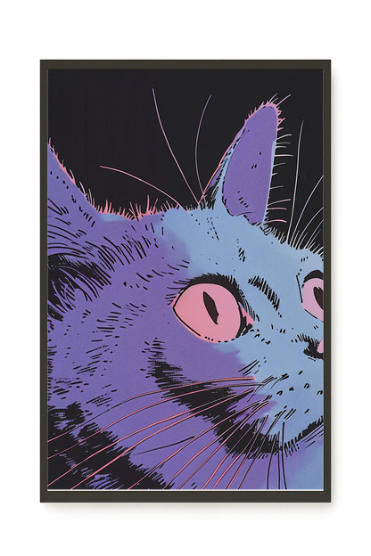 Neon Dream Cat Canvas Print
