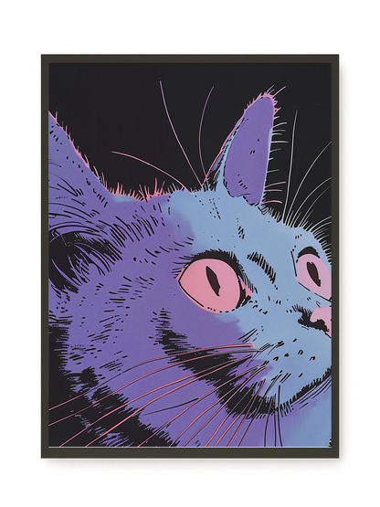 Neon Dream Cat Canvas Print