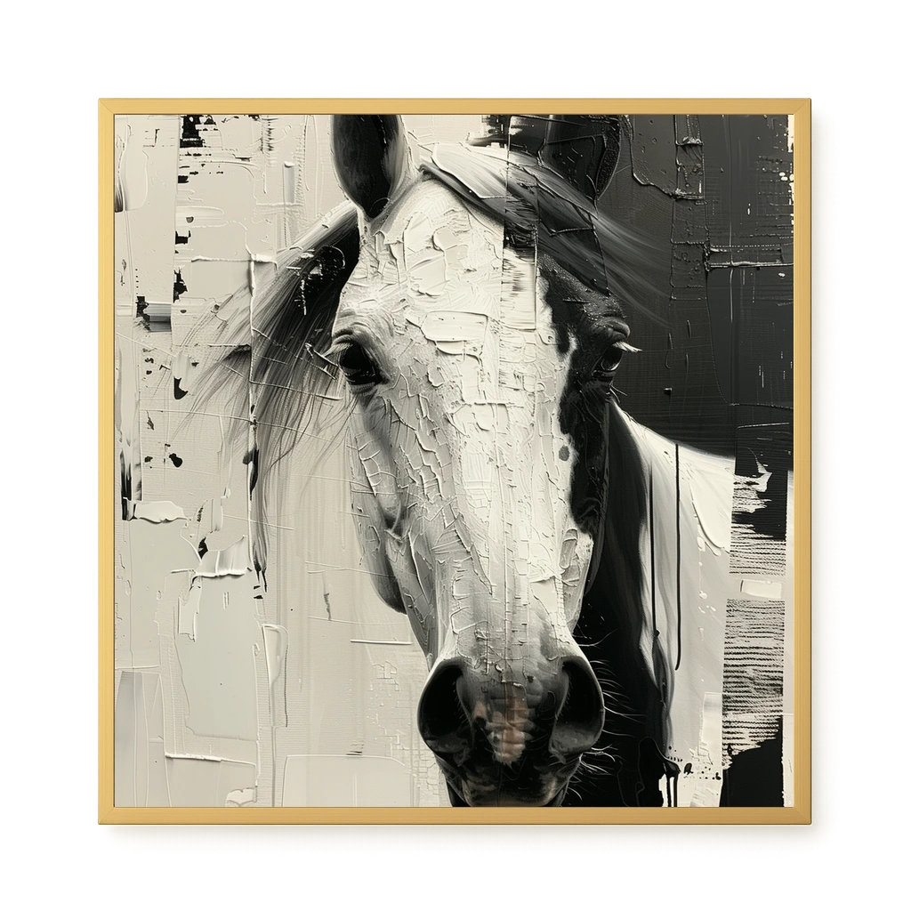 Expressive Abstract Horse Canvas Print