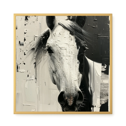 Expressive Abstract Horse Canvas Print