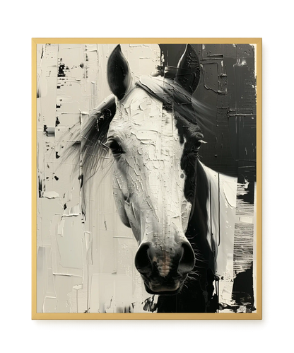 Expressive Abstract Horse Canvas Print