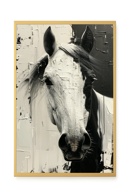 Expressive Abstract Horse Canvas Print