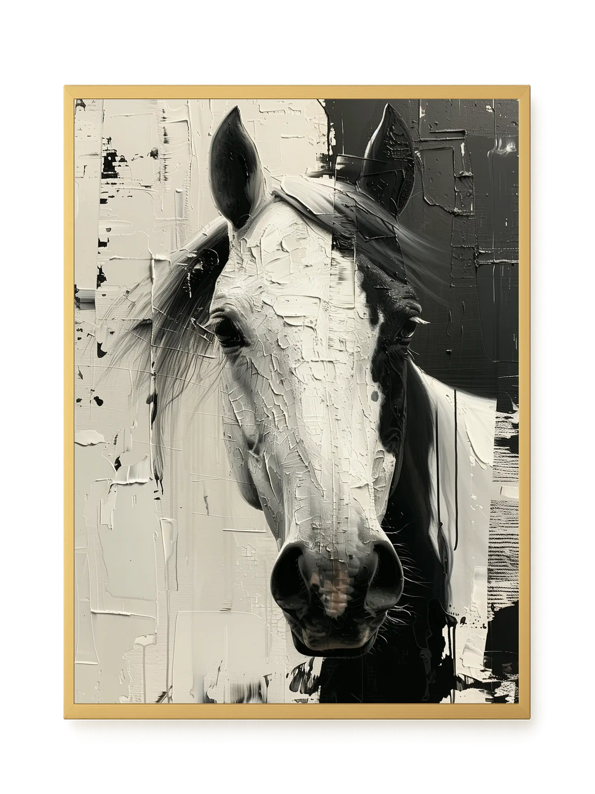 Expressive Abstract Horse Canvas Print