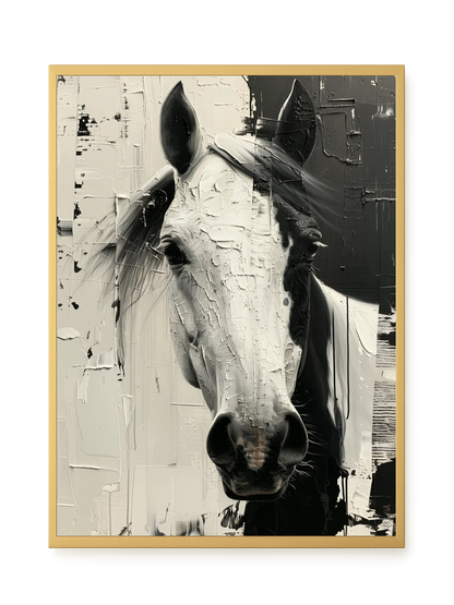 Expressive Abstract Horse Canvas Print
