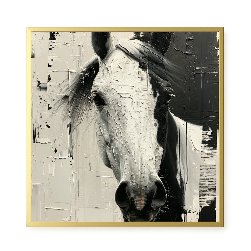 Expressive Abstract Horse Canvas Print
