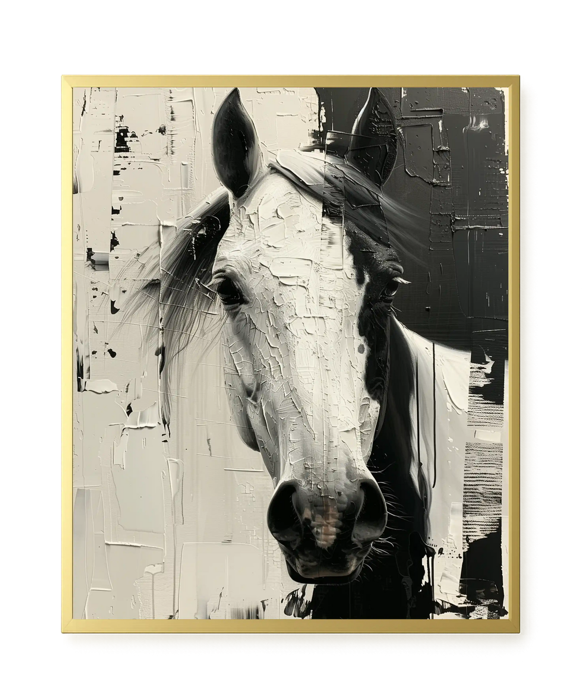 Expressive Abstract Horse Canvas Print