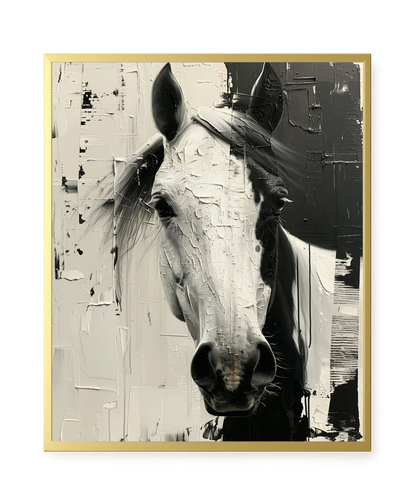 Expressive Abstract Horse Canvas Print
