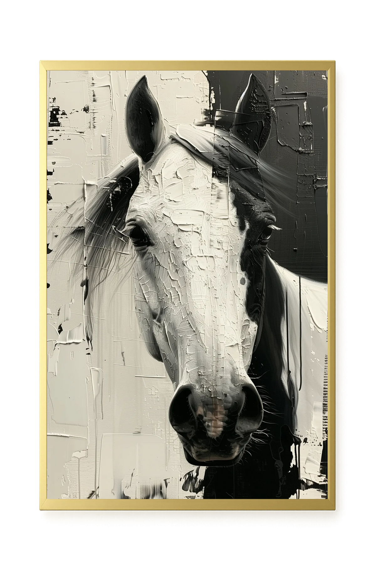 Expressive Abstract Horse Canvas Print