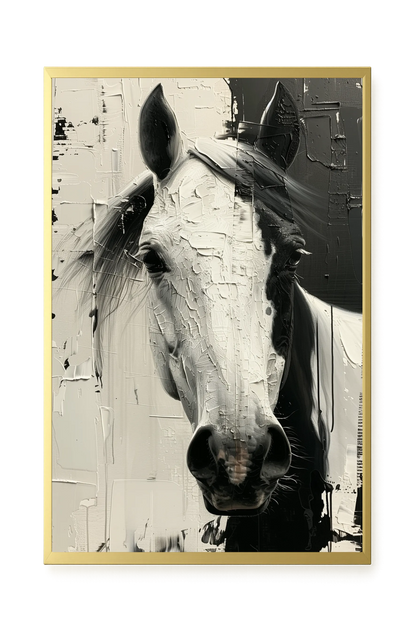 Expressive Abstract Horse Canvas Print