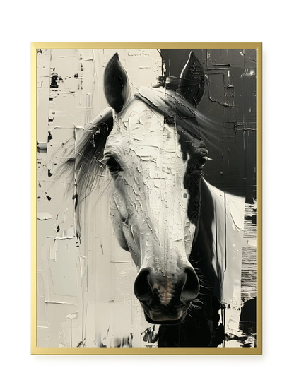 Expressive Abstract Horse Canvas Print