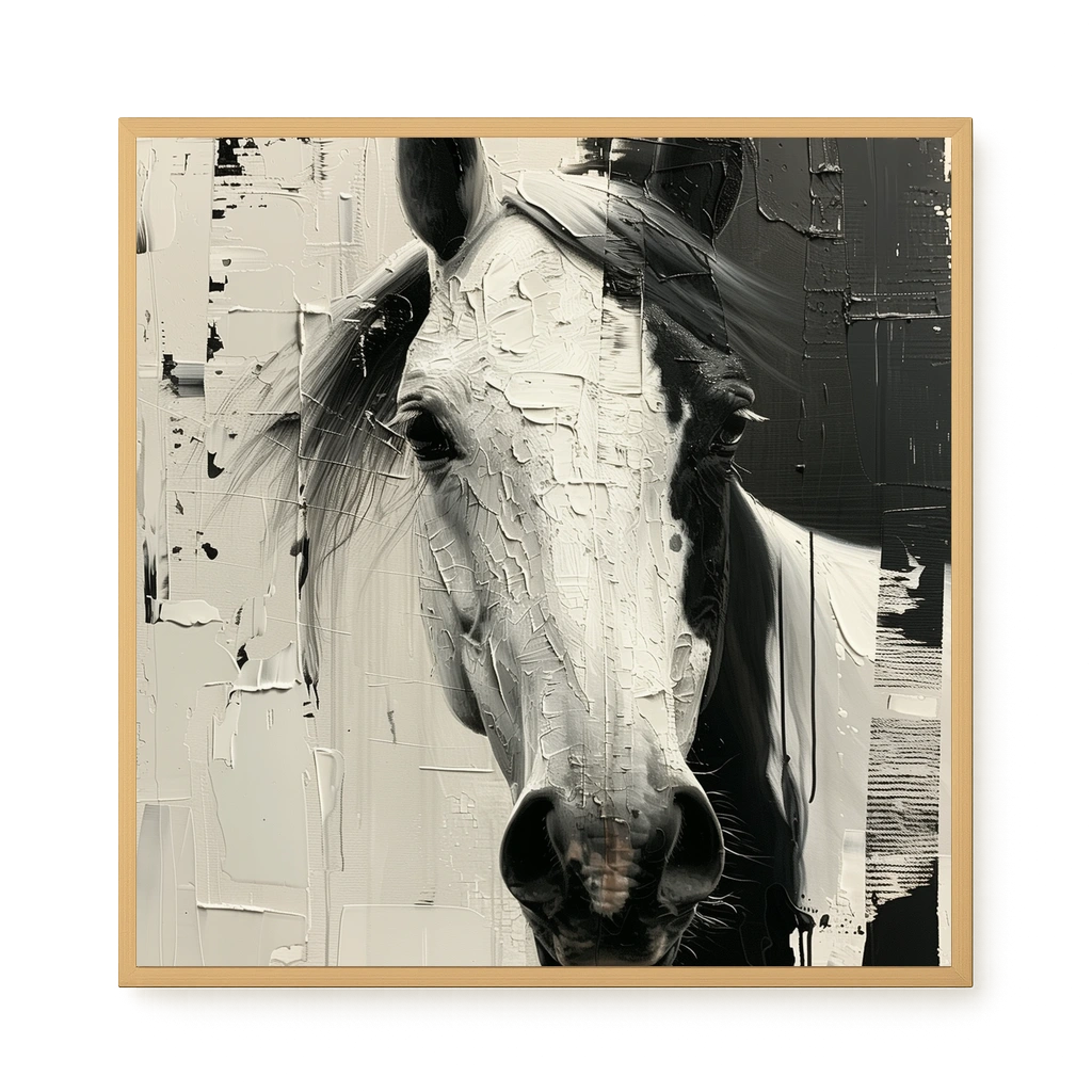 Expressive Abstract Horse Canvas Print