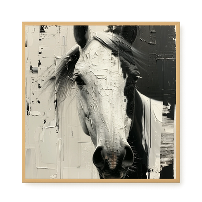 Expressive Abstract Horse Canvas Print