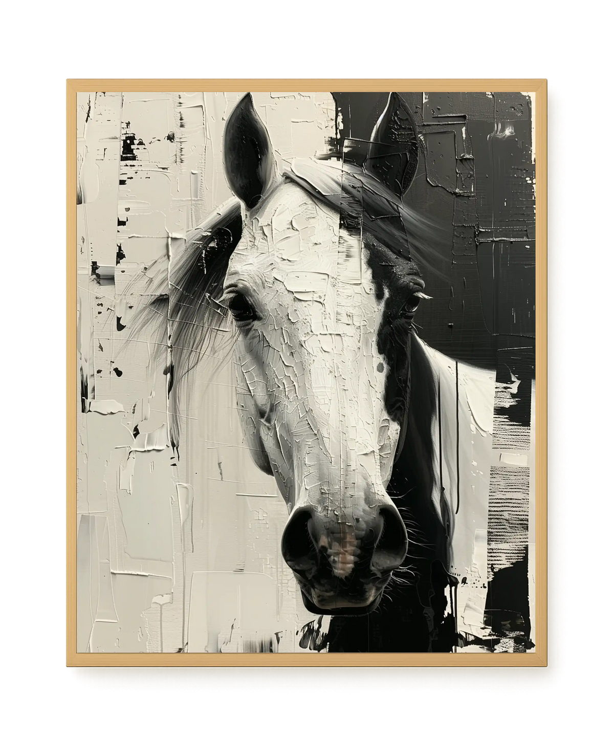 Expressive Abstract Horse Canvas Print