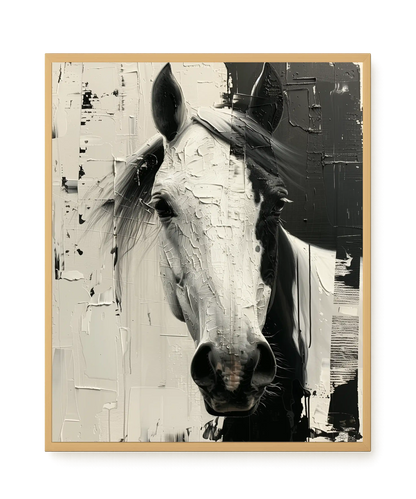 Expressive Abstract Horse Canvas Print