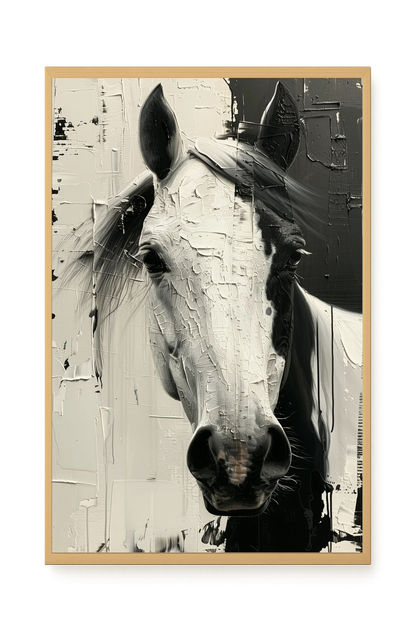 Expressive Abstract Horse Canvas Print