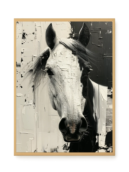 Expressive Abstract Horse Canvas Print