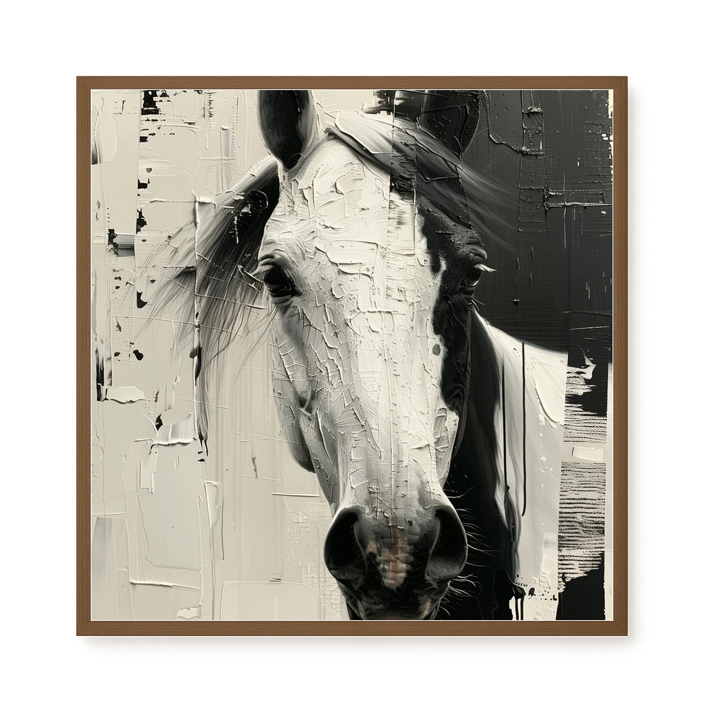 Expressive Abstract Horse Canvas Print