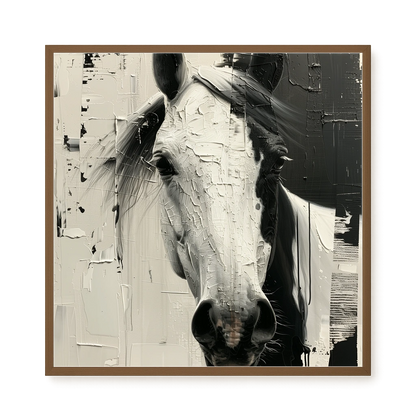 Expressive Abstract Horse Canvas Print