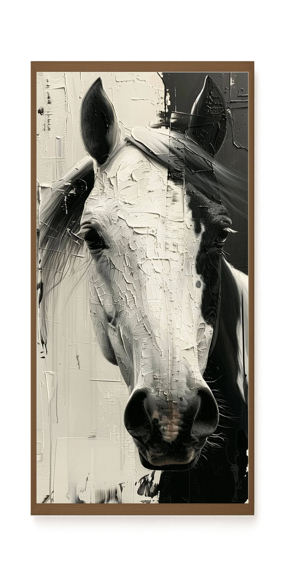 Expressive Abstract Horse Canvas Print